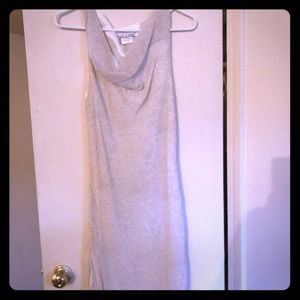 Ivory dress with lace design